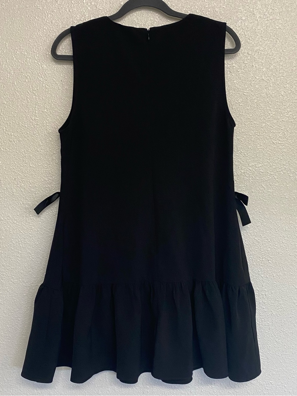 Mabel New Size Large Black Francesca Satin Bow Embellished Sleeveless Mini Dress - Picture 7 of 14
